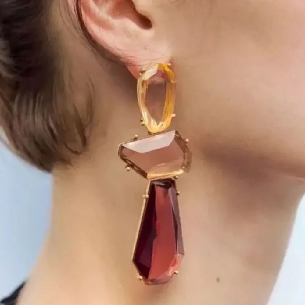 Crystal drop earrings S727